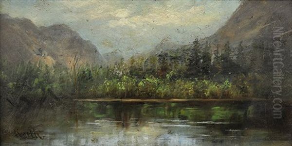 Summer Mountain Lake Oil Painting by William Keith