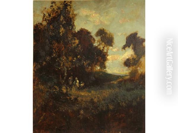 Evening Shadows Oil Painting by William Keith