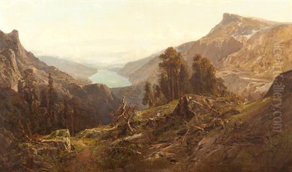 Mountain Landscape Oil Painting by William Keith