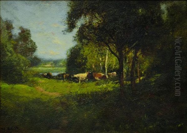 Springtime Oil Painting by William Keith