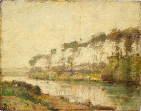 Landscape With River, Not Framed Oil Painting by William Keith