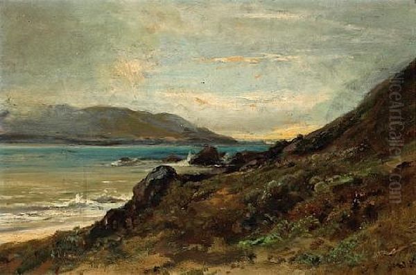 A View Of The San Francisco Bay Looking West Towards The Golden Gate Oil Painting by William Keith