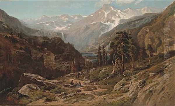 High Sierra Canyon Oil Painting by William Keith