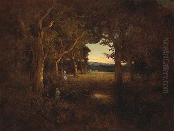 Returning Home At Day's End Oil Painting by William Keith