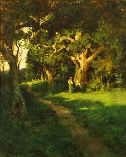 The Oak Glade Oil Painting by William Keith