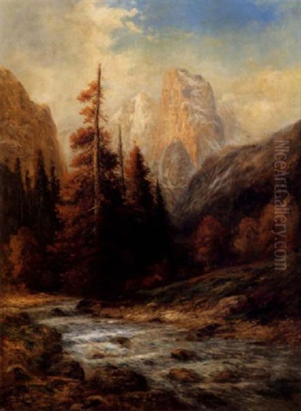 Domes Of Yosemite Oil Painting by William Keith