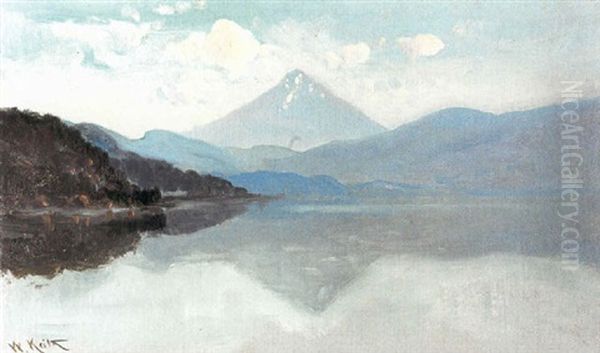 Mount Pott And Pelican Bay Oil Painting by William Keith