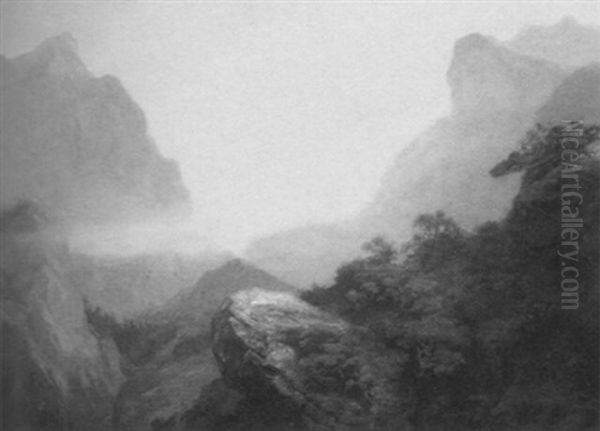 Sierra Nevada In Mist by William Keith