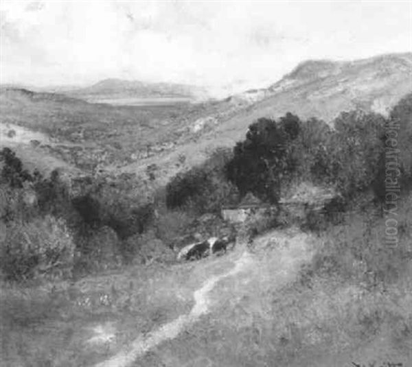 San Pablo From Berkeley Hills Oil Painting by William Keith