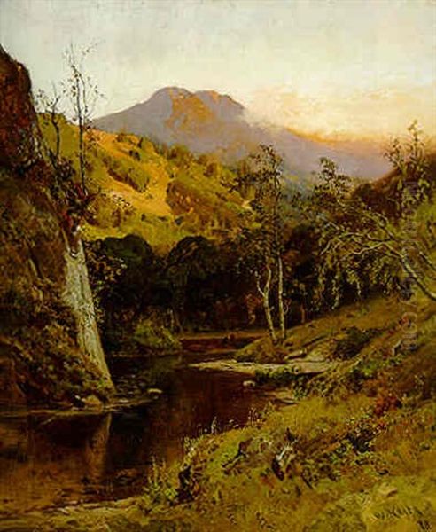 Mt. Tamalpais From Lagunitas Creek Oil Painting by William Keith