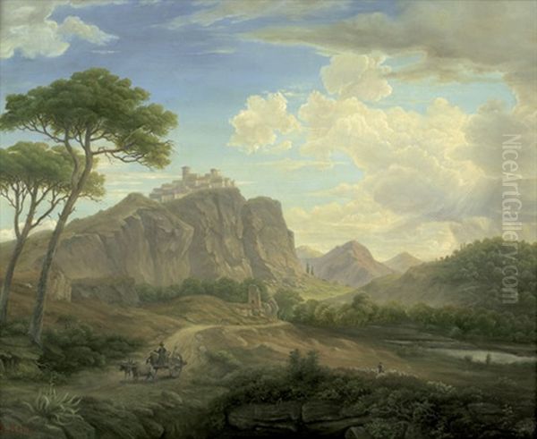 Landschaft Bei Civitella Oil Painting by A. Keller