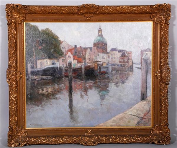 View Of Ostend Oil Painting by A. Keller