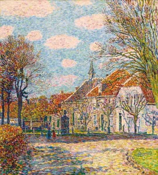 Marktplatz In St. Anna (holland) Oil Painting by Paul Baum