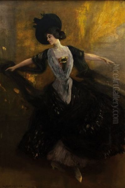 Tanzende Dame Oil Painting by Albert von Keller