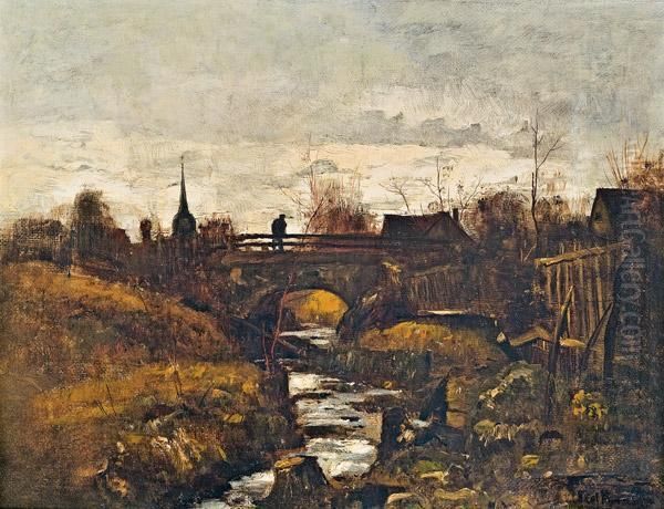 Schlossweiher Von Weimar Oil Painting by Paul Baum