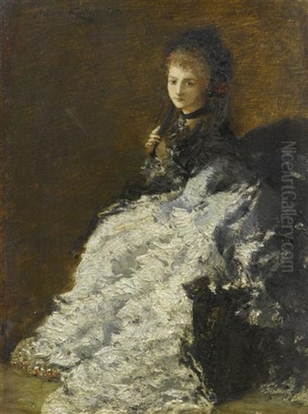 Portrait Einer Dame Oil Painting by Albert von Keller