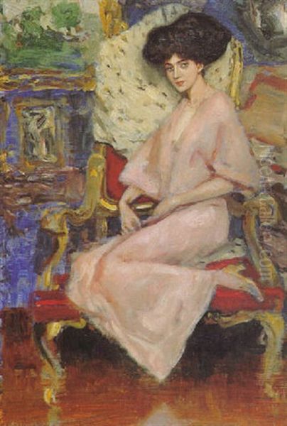 Elisabeth Von Wichmann Oil Painting by Albert von Keller