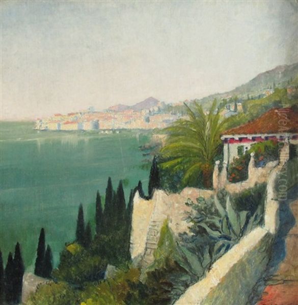 Blick Auf Dubrovnik (das Alte Ragusa) An Einem Sonnentag Oil Painting by Alfred Keller