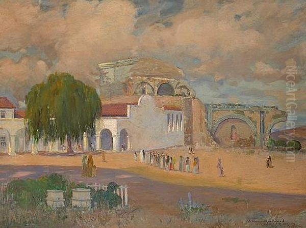 Mission San Juan Capistrano Oil Painting by Edgar Keller