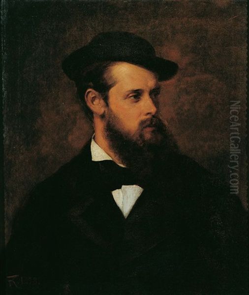 Bildnis Max Muller (1849-1910) Oil Painting by Ferdinand Keller