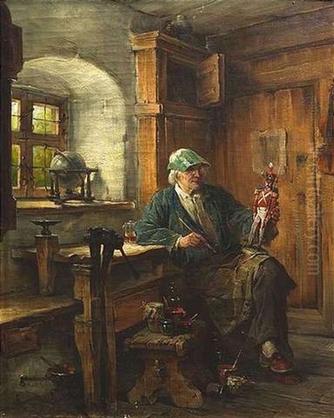 Beim Puppenmacher Oil Painting by Friedrich von Keller