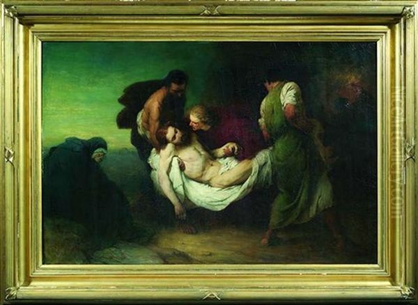 Grablegung Christi Oil Painting by Friedrich von Keller