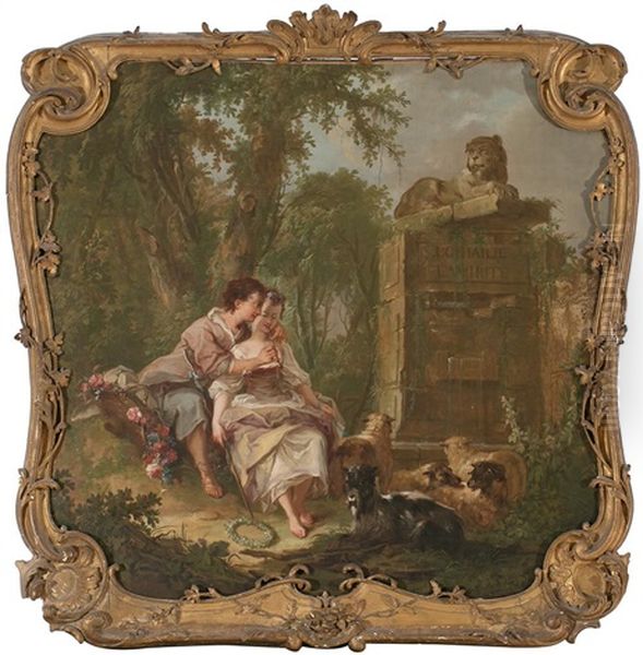 Escena Pastoril Oil Painting by Johann Heinrich Keller