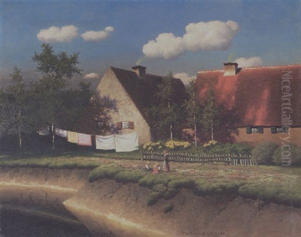 Landliche Idylle Oil Painting by Paul Wilhelm Keller-Reutlingen