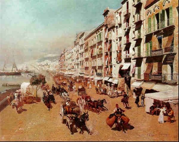 A Street Scene In Algiers Oil Painting by Paul Wilhelm Keller-Reutlingen