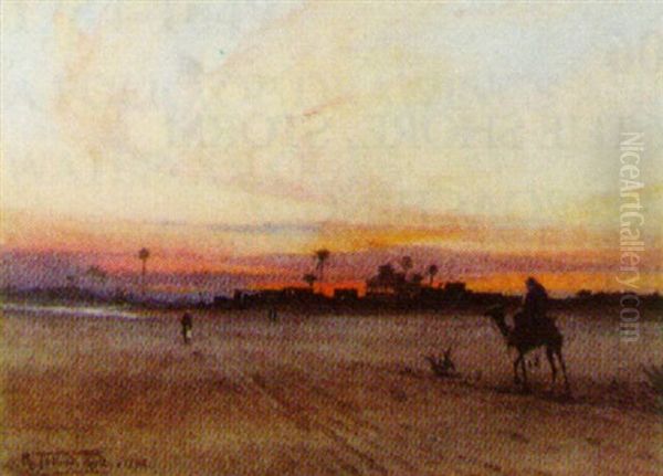 Sunset In Egypt Oil Painting by Robert George Talbot Kelly