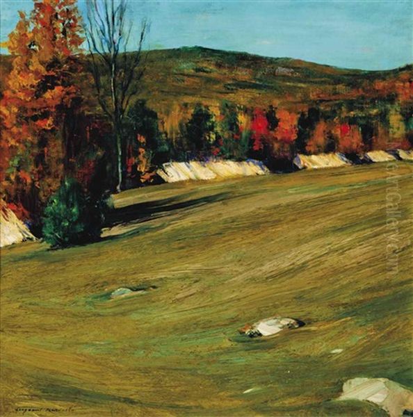 Autumn Landscape (two Works) Oil Painting by William Sergeant Kendall