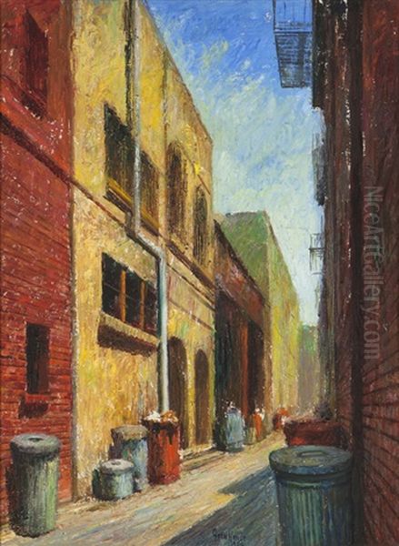 Alleyway, Venice Ca Oil Painting by Geza Kende