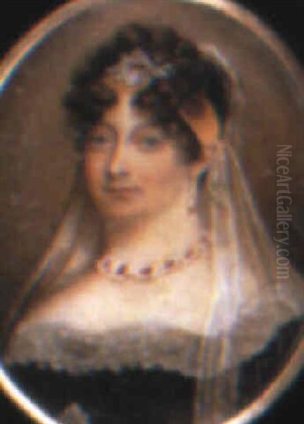 Princess Elizabeth, Later Landgravine Of Hesse-homburg      (1770-1840) Oil Painting by Emma Eleonora (Eleanor) Kendrick