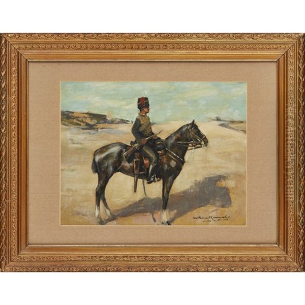 A Trooper Of Dragoon Guards Oil Painting by William Kennedy