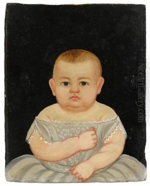 Portrait Of An Infant Oil Painting by William Kennedy