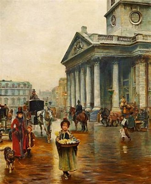 St. Martin In The Fields Oil Painting by Thomas Benjamin Kennington