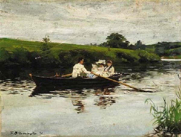 On The Thames Oil Painting by Thomas Benjamin Kennington