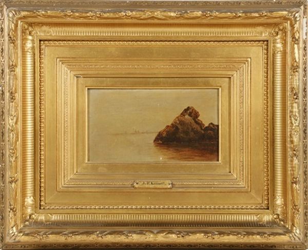 Rocks Of Newport Oil Painting by John Frederick Kensett