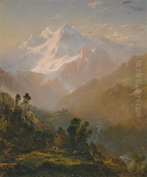 Mountain Landscape Oil Painting by John Frederick Kensett