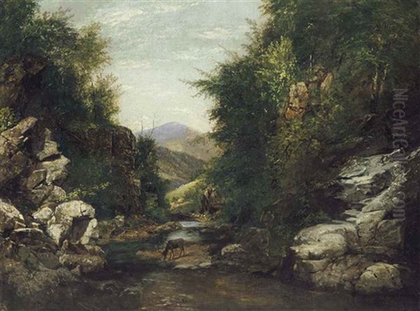 Raven Hill, Elizabethtown, Essex County, New York: A Study From Nature Oil Painting by John Frederick Kensett