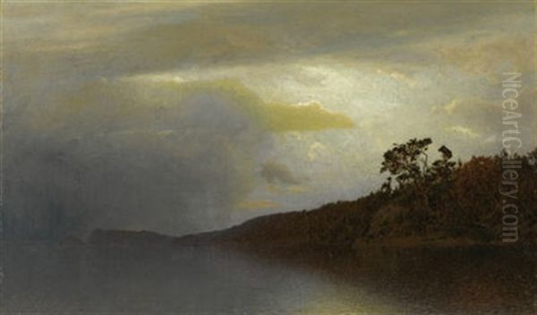 Rocky Point Oil Painting by John Frederick Kensett