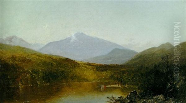 White Mountains From Shelburne, N.j. Oil Painting by John Frederick Kensett