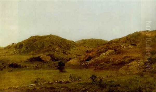 Stony Hills From Newport, Rhode Island Oil Painting by John Frederick Kensett