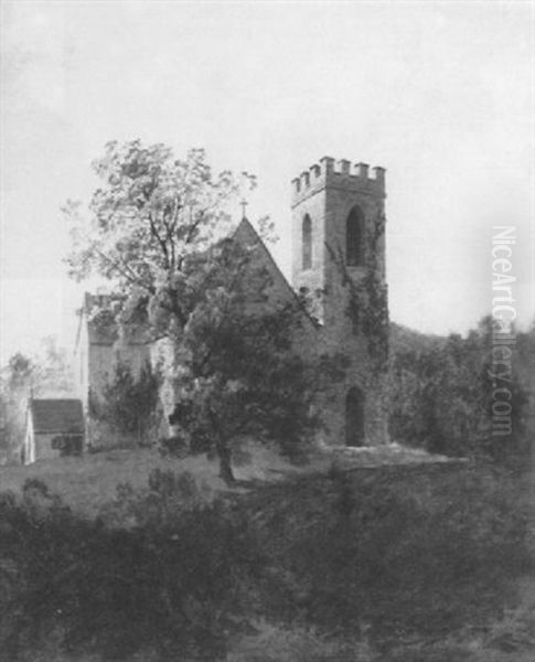 Church In The Highlands Oil Painting by John Frederick Kensett