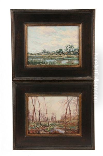 Spring Stream (+ Summer Sky; 2 Works) Oil Painting by Henry Rodman Kenyon