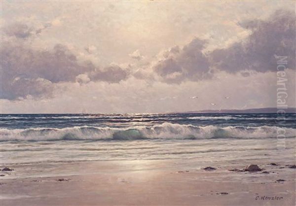 Prachtvolle Morgenstimmung Am Meer Oil Painting by Carl Kenzler