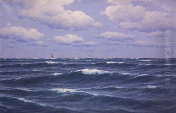 Segelboote Am Horizont Oil Painting by Carl Kenzler