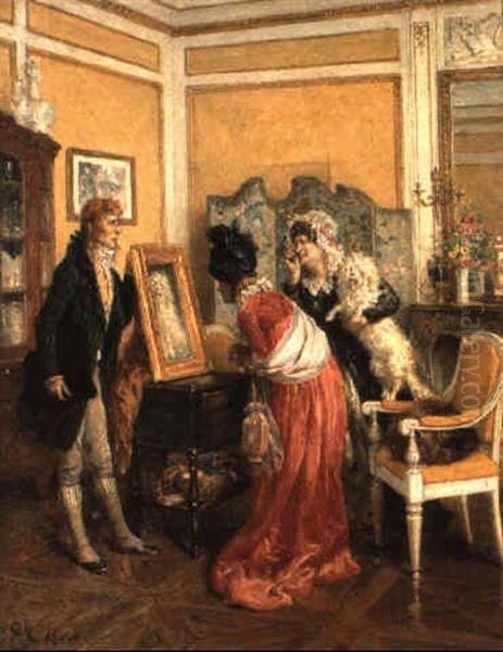 Chez Le Peintre Oil Painting by Ernest van den Kerckhove