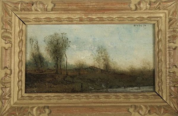 Boslandschapjes (3 Works) Oil Painting by Frederik Jean Louis van de Kerckhove