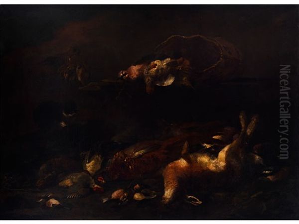 Stillleben Mit Erlegtem Wild Oil Painting by Jacob van der Kerckhoven